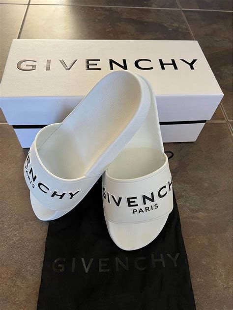 givenchy sliders size 11|Givenchy slides white and black.